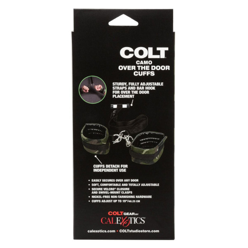 CalExotics Camo Over The Door Cuffs - наручники с фиксацией на двери, (камуфляжные)