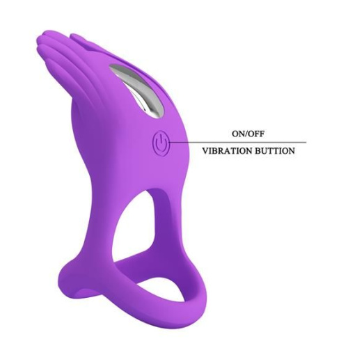 Эрекционное кольцо с вибрацией Pretty Love Silas Vibrant Penis Ring