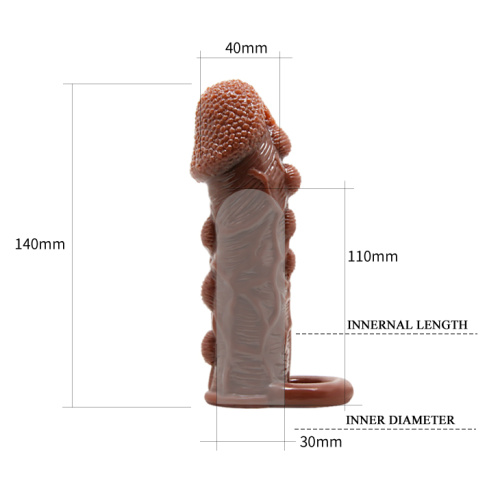 Brave Men Penis Sleeve Flesh - Удлиняющая насадка на пенис, 14 см (телесный)