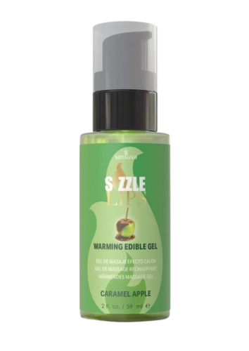 Согревающий массажный гель Sensuva Sizzle Lips Caramel Apple, 59 мл