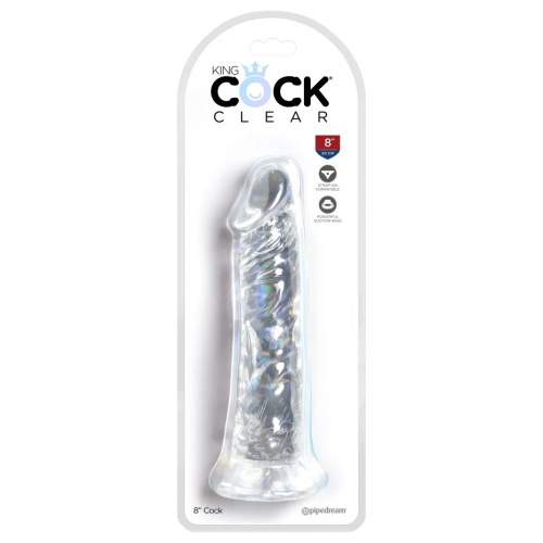 Pipedream King Cock 8 Inch Cock - Фаллоимитатор, 19.7х4.6 см (прозрачный)