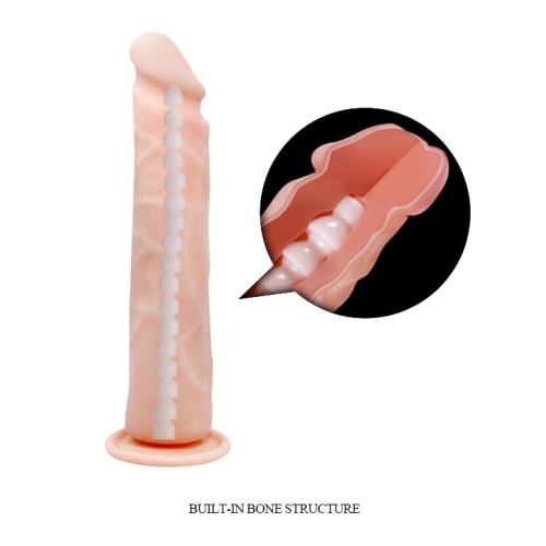 Baile Flexible Dildo Flesh - Фаллоимитатор на присоске, 24 см (телесный) - sex-shop.ua