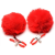 Charmed Pom Pom Nipple Clamps RED - Затискачі на соски (червоний)