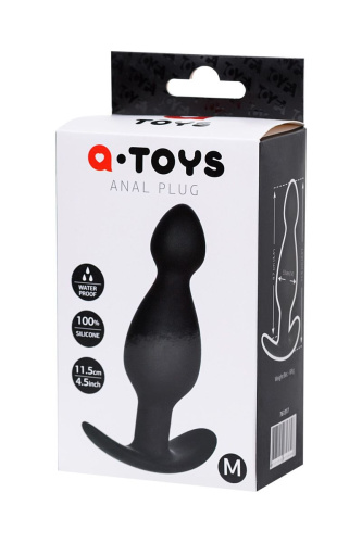 A-Toys By Toyfa розміром M - Анальна пробка, 11,5 см (чорний) - купити в Україні | Секс шоп SEX-SHOP.ua