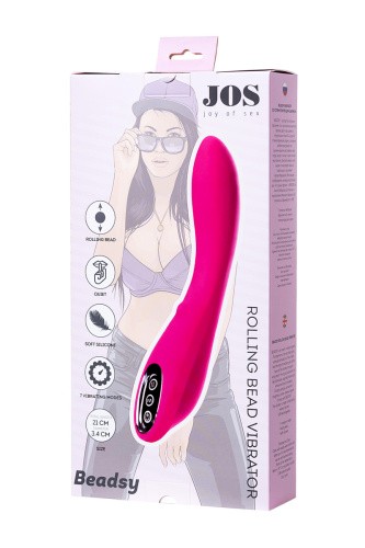 Toyfa Jos Beadsy - Вибратор 21х3.4 см (розовый)