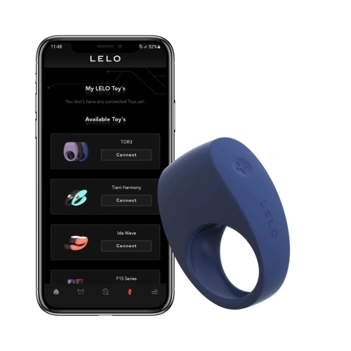 Эрекционное кольцо с вибрацией LELO Tor 3 Base Blue