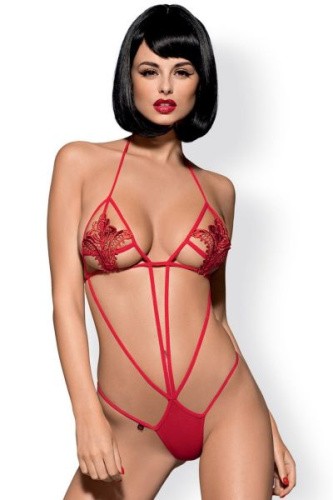 Еротичне боді Obsessive Luiza, S/M (червоний) - купити в Україні | Секс шоп SEX-SHOP.ua