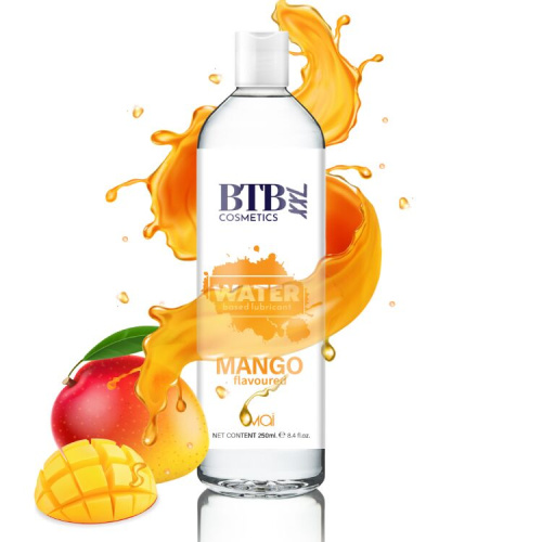BTB Flavored Mango - Змазка на водній основі з ароматом манго, 250 мл
