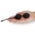 LoveToy iWhizz Luna Kegel Ball - Чёрные силиконовые вагинальные шарики, 20х4 см