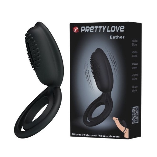 LyBaile Pretty Love Penis Ring Black – виброкольцо, 10.5х2.5 см (черный) - sex-shop.ua