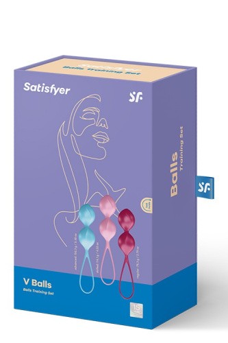 Satisfyer V balls набір вагінальних кульок, 3.4 см