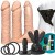 Doc Johnson Vac-U-Lock Vibrating Dual Density Ultraskyn Set - Набор для страпона