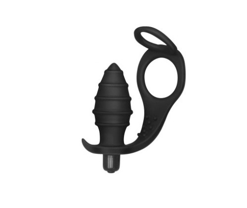 LoveToy Ass Rasca Prostate Plug Combo Vibrating Black - Анальна пробка з вібрацією, 8х4 см - купити в Україні | Секс шоп SEX-SHOP.ua