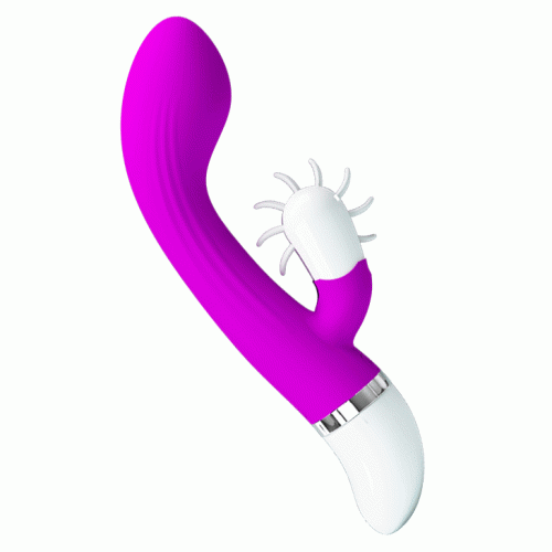 Pretty Love Sheila Rolling Vibrator Purple - Вибратор-кролик с имитацией оральных ласк,19.4х3.8 см (фиолетовый)