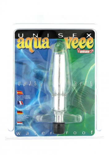 Seven Creations Aqua Vee Butt Plug - Анальна пробка з віброкулею, 13,5 х4 см