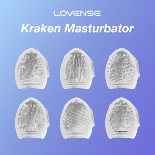 Lovense Kraken masturbator egg box - Набір мастурбаторів, 6 шт (білий)