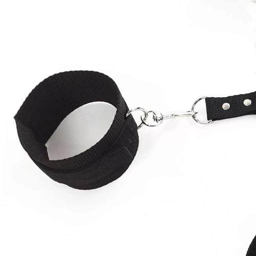 Art of Sex - BDSM Ring Fixation Simple - Набор для фиксации (чёрный) - sex-shop.ua