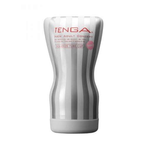 Tenga Squeeze Tube Cup мягкая подушечка Gentle - мастурбатор, 15х5 см - sex-shop.ua