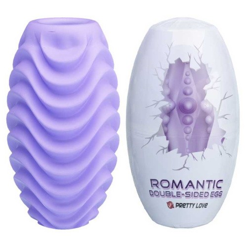 Pretty Love Romantic Double Sided Egg Masturbator - Мастурбатор, 8,6х4.6 см (фиолетовый) - sex-shop.ua
