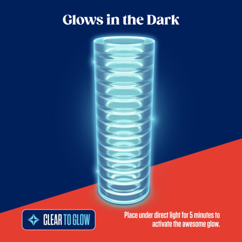 Rize by Blush - Ribz Glow in the Dark - мастурбатор светящийся в темноте, 12 см (прозрачный)