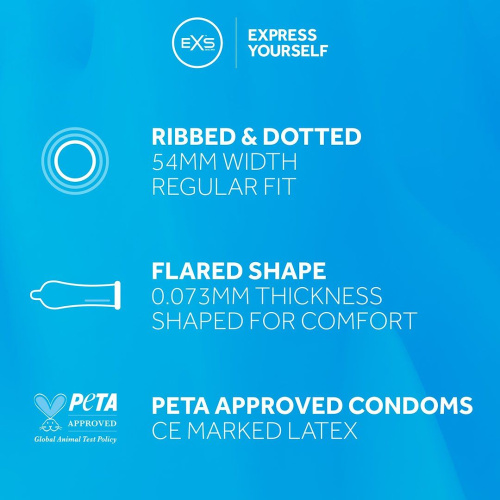 EXS Ribbed & Dotted, 48 шт