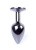 Boss Jewellery Dark Silver PLUG Clear - Анальная пробка с кристаллом, 7х2.7 см (прозрачный) - sex-shop.ua