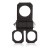 CalExotics Lovers Gear Ball Spreader Enhancer - віброкільце, 10.2х2.5 см (чорний) - купити в Україні | Секс шоп SEX-SHOP.ua