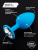 Пикантные Штучки - Большая силиконовая пробка с кристаллом голубая, 9х4 см (прозрачный) - sex-shop.ua