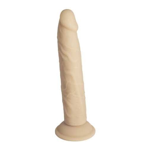 Naked Addiction 9” Dual Density Dildo - гнущийся фаллоимитатор на присоске, 22,8 см (телесный) - sex-shop.ua