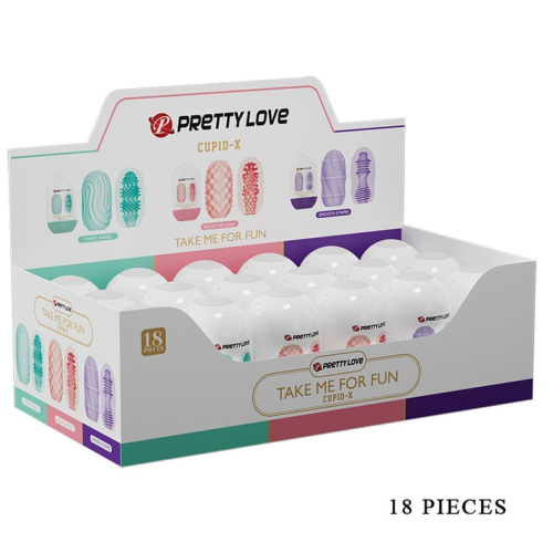 Pretty Love - Cupid-X Egg Set - Набор мастурбаторов, 18 шт - sex-shop.ua