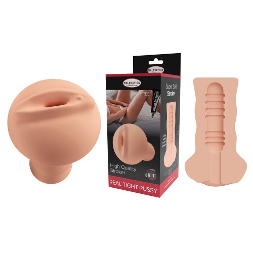 StRubber Malesation Masturbator Real Tight Pussy - Мастурбатор-вагинка, 20х8 см