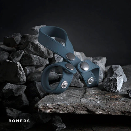 Boners 8-Style Ball Splitter - эрекционное кольцо с разделением яичек, 45,5 см (серый)