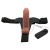 Baile Ultra Passionate Harness 6,2' - страпон з вібрацією, 16х4 см (коричневий)