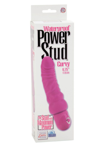 California Exotic Novelties Power Stud Curvy - Вибратор, 16x5 см (розовый) - sex-shop.ua