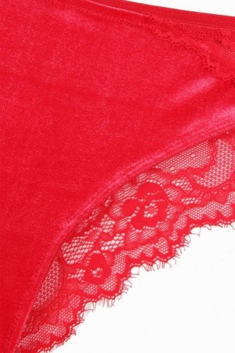 Admas комплект еротичної білизни трусики і ліф (Червоний L)