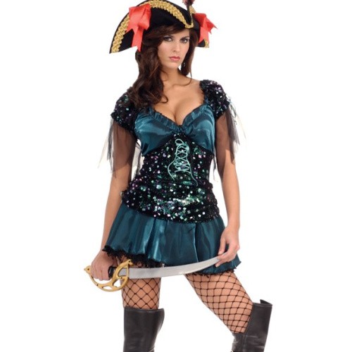Rubies - High Seas Babe Blue Pirate Costume - Платье пиратки, S - sex-shop.ua