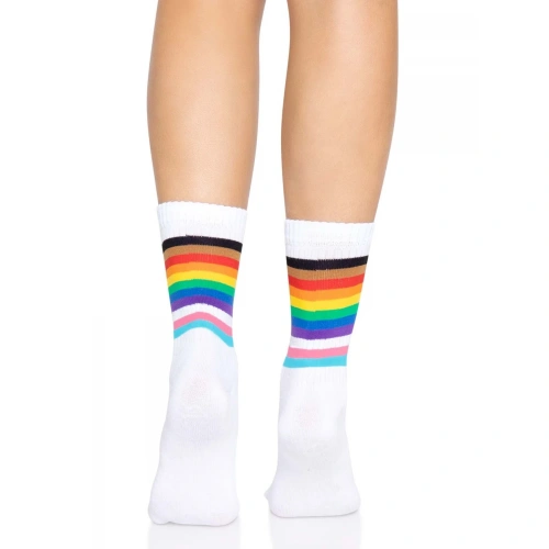 Leg Avenue - Pride crew socks Rainbow - Женские радужные носки - sex-shop.ua