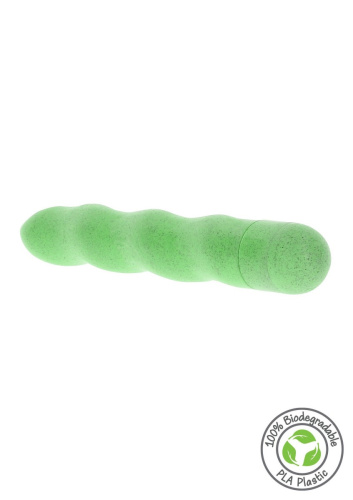 Fuck Green Organic Wave Vibrator - Вибратор, 18 см (зеленый) - sex-shop.ua