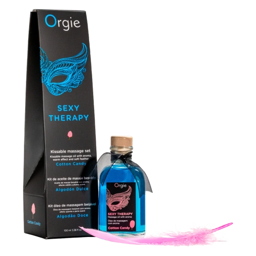 Orgie Lips Massage Kit Cotton Candy - массажное масло сахарная вата, 100 мл - sex-shop.ua