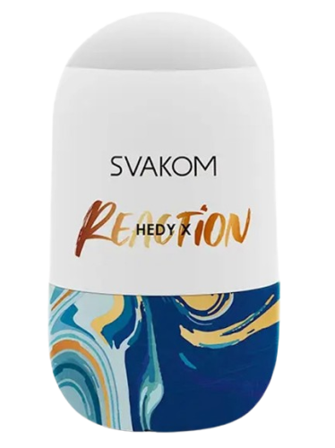Svakom Hedy X Masturbator Reaction Реакция - мастурбатор-яйцо, 9х5 см (синий) - sex-shop.ua