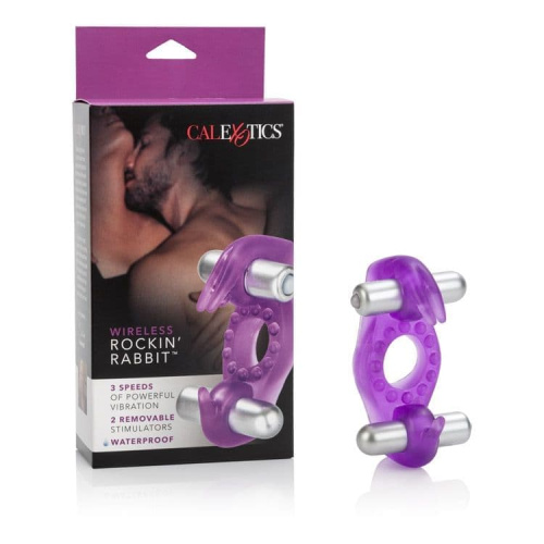 CalExotics Wireless Rockin' Rabbit - віброкільце, 8х4 см (фіолетовий) - купити в Україні | Секс шоп SEX-SHOP.ua