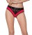Passion PS001 Panties - Трусики с широкой резинкой и кружевом (красные, размер S)