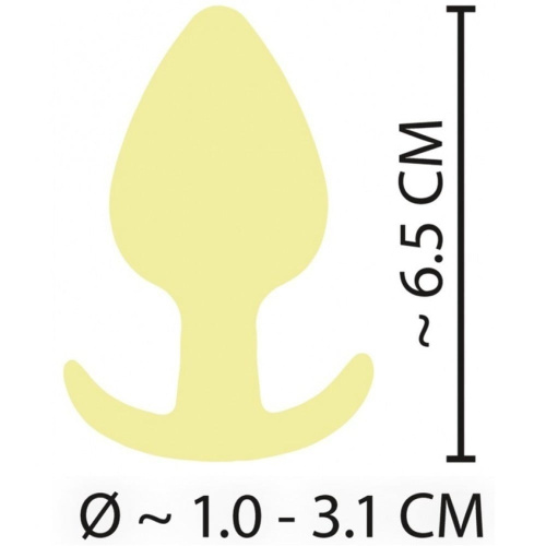 Orion Cuties Mini Butt Plug Yellow - Анальная пробка, 6,5х3,1 см (желтый)