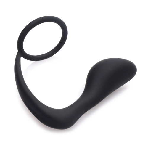 Prostatic Play Explorer II Prostate Stimulator And Cock Ring - Стимулятор простати, 8,8 х3, 1 см (чорний)