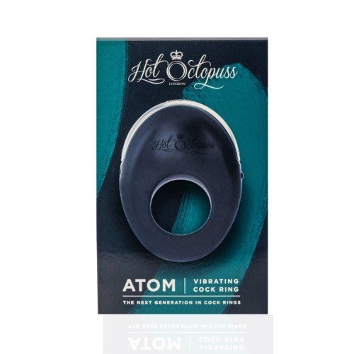 Hot Octopuss ATOM - Эрекционное виброкольцо, 8х3 см (черный) - sex-shop.ua