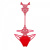 Ewa Bien Leа D900 эротическое боди с кружевом и обнаженной грудью (Красный, L) - sex-shop.ua