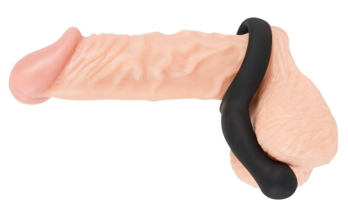 Black Velvets Cock RIng - Эрекционное кольцо со стимулятором простаты, 4.5 см (чёрный)