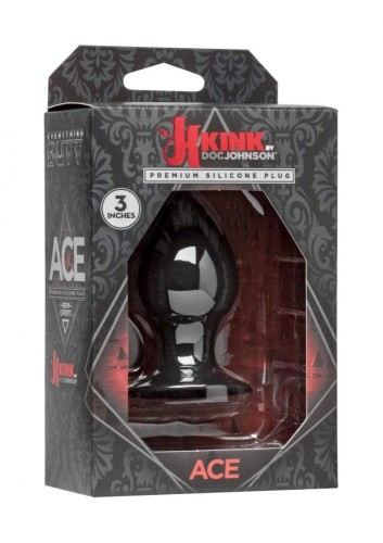 Doc Johnson Kink Ace Plug 3 Inch  - анальная пробка, 8.3х3.черный8 см