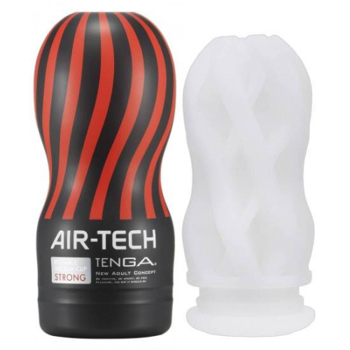 Tenga Air-Tech Strong, мастурбатор з аеростимуляцією і всмоктуючим ефектом, 15. 5х6. 9 (чорний) - купити в Україні | Секс шоп SEX-SHOP.ua