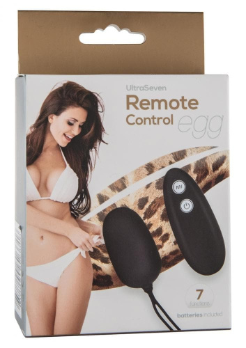 Виброяйцо с дистанционным управлением Remote Control Vibr. Egg 7f (черный) - sex-shop.ua